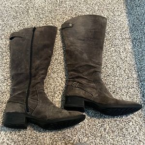 GRAY BORN BOOTS SUEDE